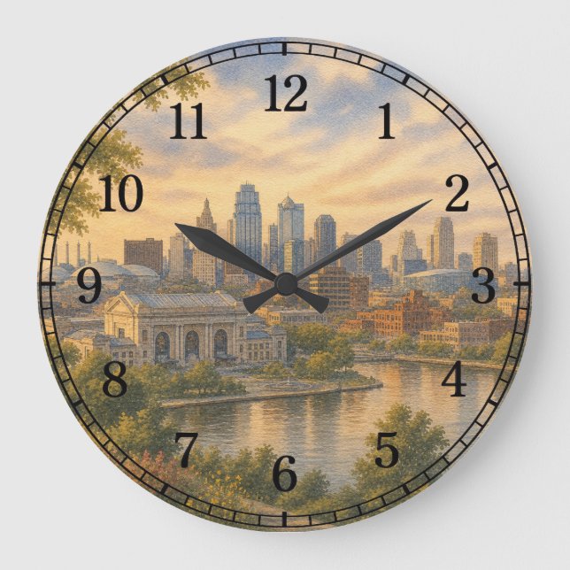 Kansas Wall Clock — Heartland Landscape Design (Front)