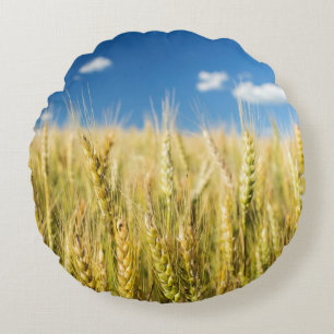 Kansas Wheat Round Cushion