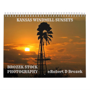 Kansas Windmill Sunsets Calendar