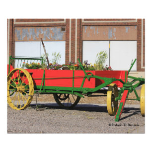 Kansas Wooden Wagon Photo Enlargment