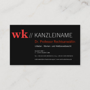 Kanzlei Visitenkarte Business Card