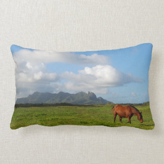Kapaa Horses - Kauai Hawaii Lumbar Cushion