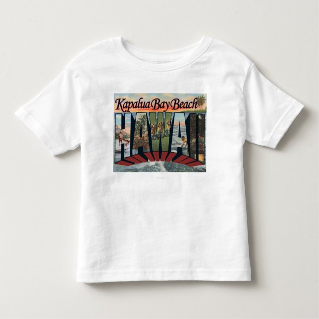 Kapalua Bay Beach, Hawaii - Large Letter Scenes Toddler T-Shirt (Front)