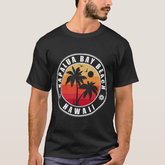 Kapalua Bay Hawaii Retro Palm Trees 60s Souvenirs T-Shirt (Front)