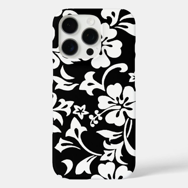Kapalua Pareau Hawaiian Hibiscus Black Case-Mate iPhone Case (Back)