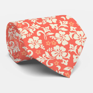 Kapalua Pareau Hawaiian Hibiscus Two-Sided Printed Tie