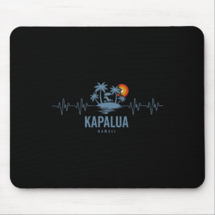 Kapalua Y Hawaii Vintage 80s Sunset Heartbeat Mouse Pad