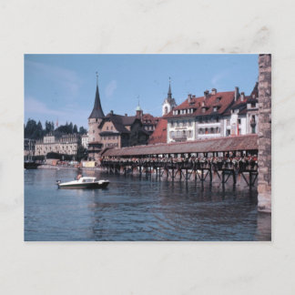 Kapellbrücke (Chapel Bridge), Lucerne Swtizerland Postcard