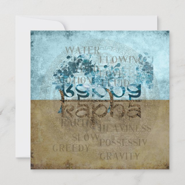 KAPHA DOSHA - Greeting Card (Front)