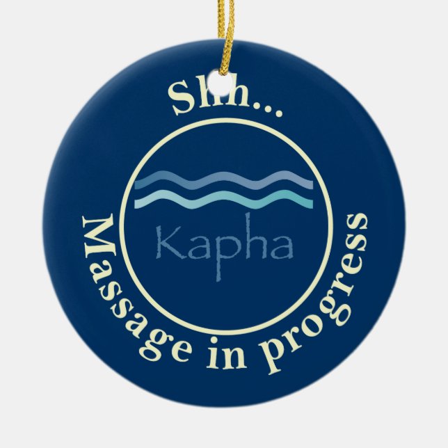 Kapha (water) Massage Door Hangers Ceramic Ornament (Front)