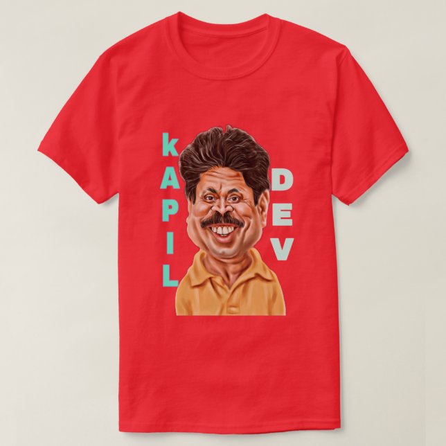 kapil dev famous India cricketer T-Shirt (Design Front)