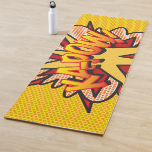 KAPOW Fun Retro Comic Book Pop Art Yoga Mat