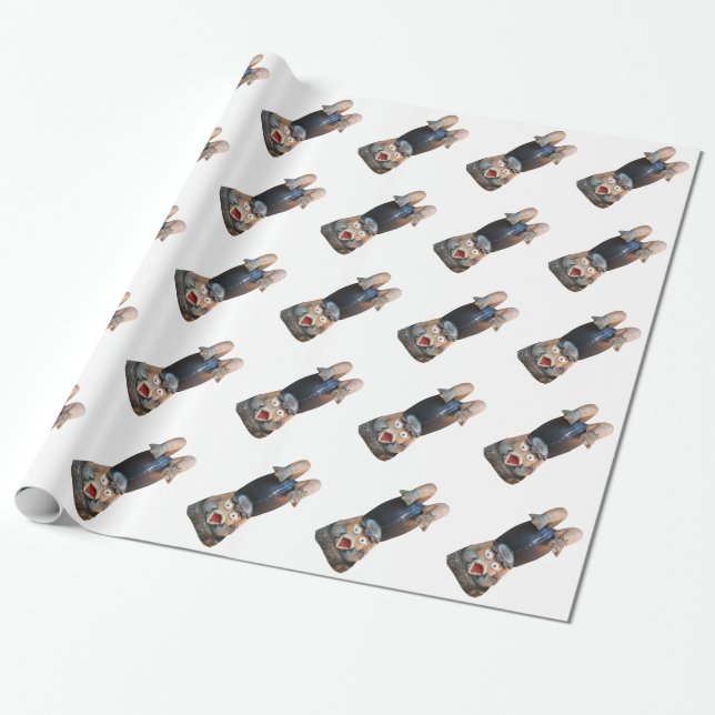 Kappa 河童 Handstand Wrapping Paper (Unrolled)