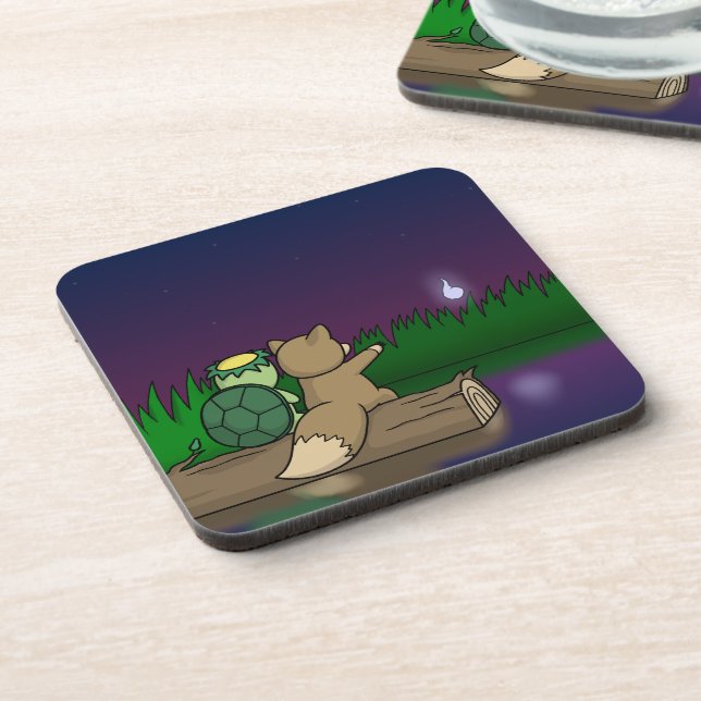 Kappa and Kitsune- Japanese Yokai Coaster (Left Side)