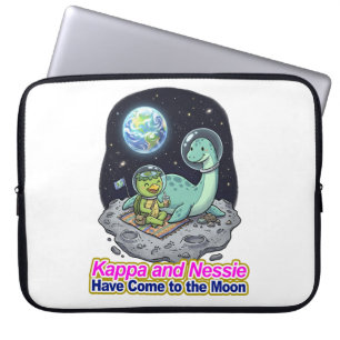 Kappa and Nessie Have Come to the Moon Laptop Sleeve