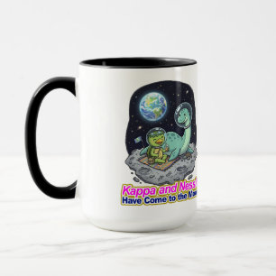 Kappa and Nessie Have Come to the Moon Mug