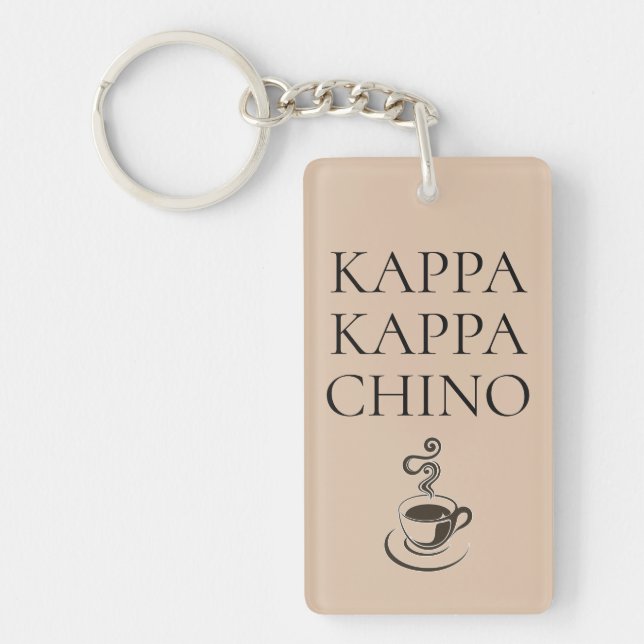 Kappa Kappa Chino Funny Coffee Lover Key Ring (Front)
