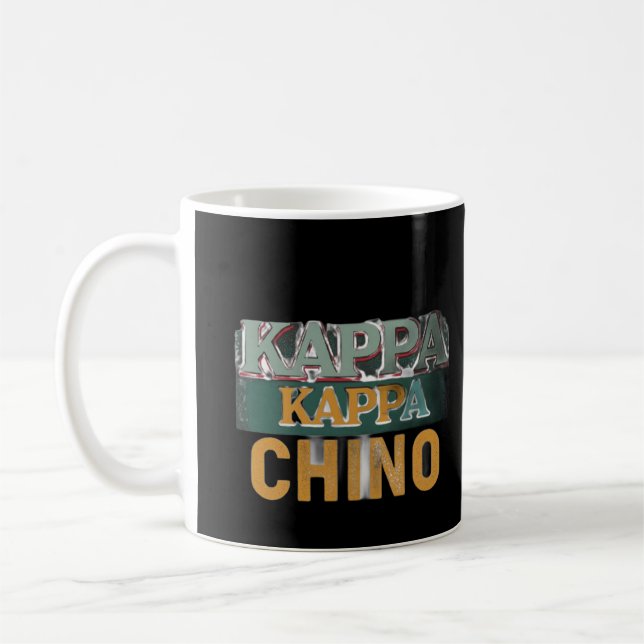 Kappa Kappa Chino Funny Coffee Lover Mug (Left)