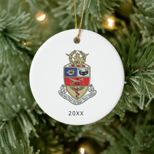 Kappa Psi Crest Ceramic Ornament (Tree)