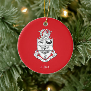 Kappa Psi Crest Ceramic Ornament