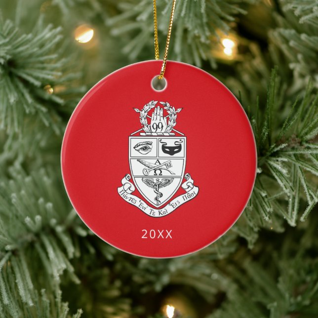Kappa Psi Crest Ceramic Ornament (Tree)