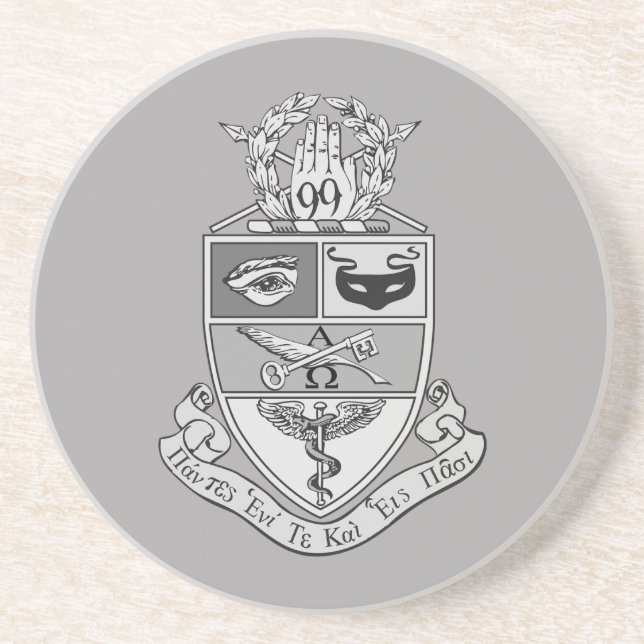 Kappa Psi Crest Coaster (Front)