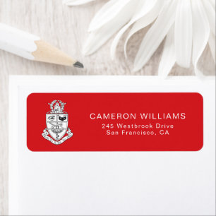 Kappa Psi Crest Return Address Label