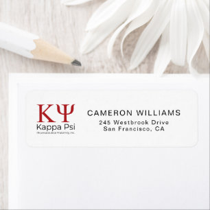 Kappa Psi Pharmaceutical Fraternity Return Address Label
