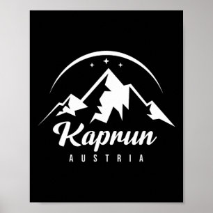 Kaprun Austria Ski Resort Skiing Snowboarding Souv Poster