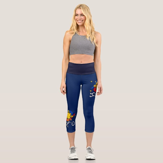 Kapwa (Baybayin script) Capri Leggings (Front)