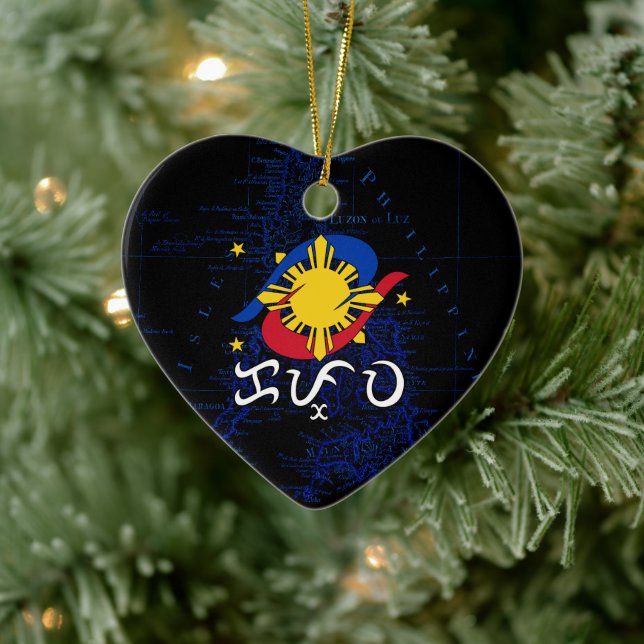 Kapwa (Baybayin script) Ceramic Ornament (Tree)