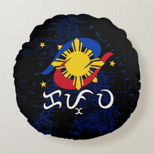 Kapwa (Baybayin script) Round Cushion