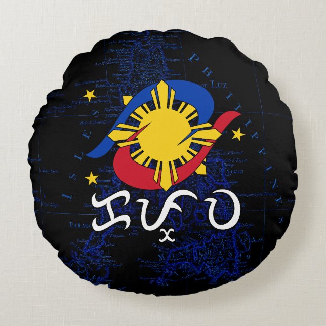 Kapwa (Baybayin script) Round Cushion (Front)