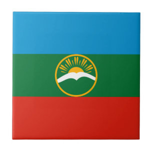 Karachay Cherkessia Flag Ceramic Tile