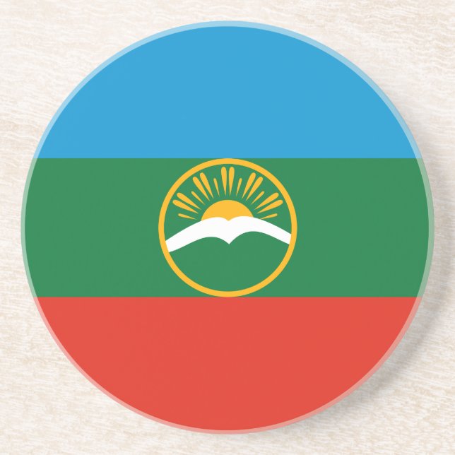 Karachay Cherkessia Flag Coaster (Front)