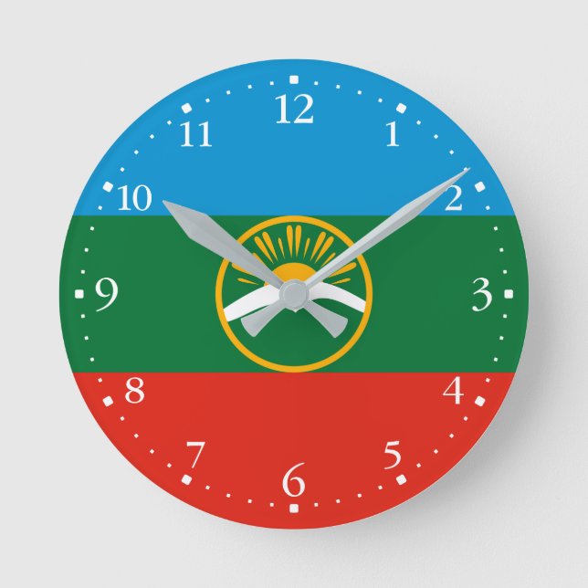 Karachay Cherkessia Flag Round Clock (Front)
