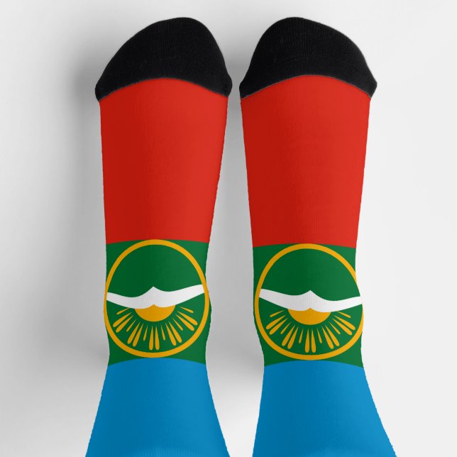 Karachay Cherkessia Flag Socks (Top)