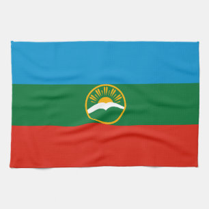 Karachay Cherkessia Flag Tea Towel