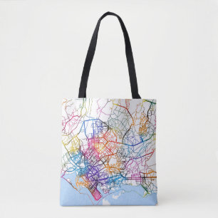 Karachi Pakistan City Map Tote Bag