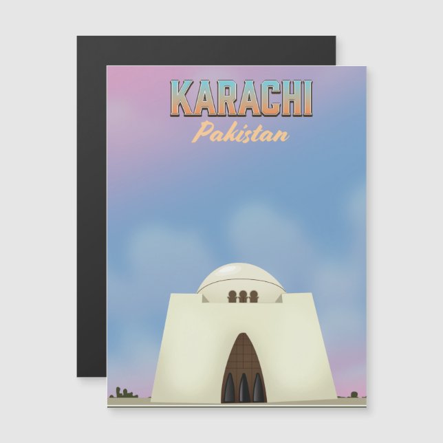 Karachi Pakistan travel poster (Front/Back)