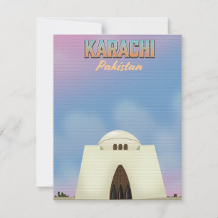 Karachi Pakistan travel poster
