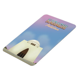 Karachi Pakistan travel poster Magnet