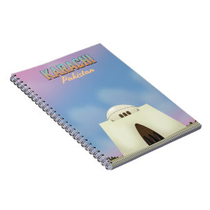 Karachi Pakistan travel poster Notebook