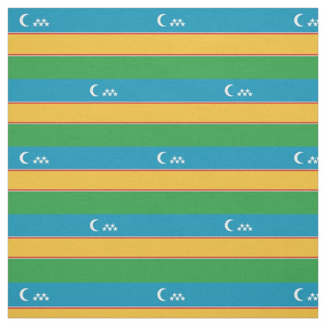 Karakalpakstan Flag Fabric (Swatch)