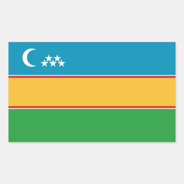 Karakalpakstan Flag Rectangular Sticker (Front)