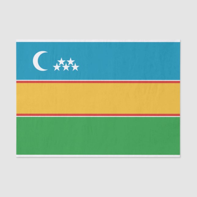 Karakalpakstan Flag Tissue Paper (Front)