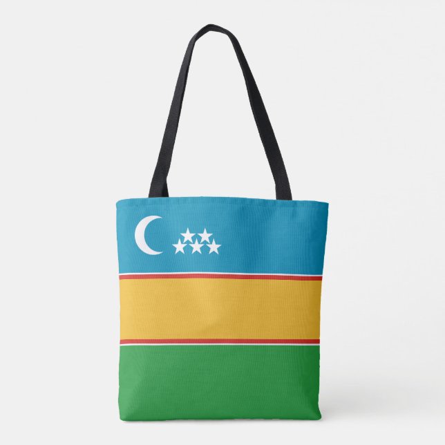 Karakalpakstan Flag Tote Bag (Back)