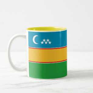 Karakalpakstan Flag Two-Tone Coffee Mug