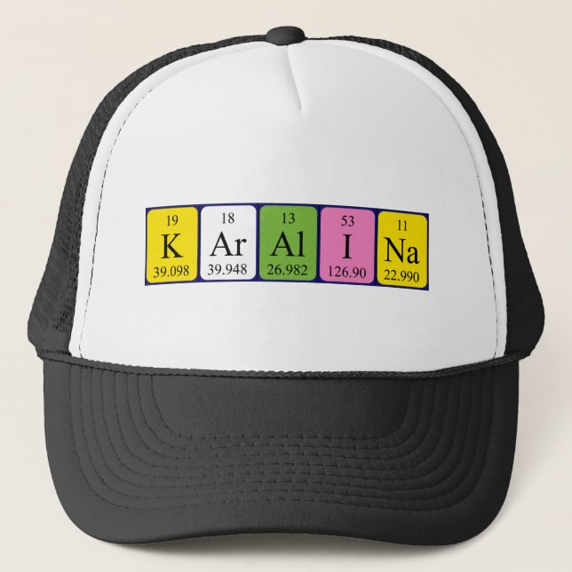 Karalina periodic table name hat (Front)