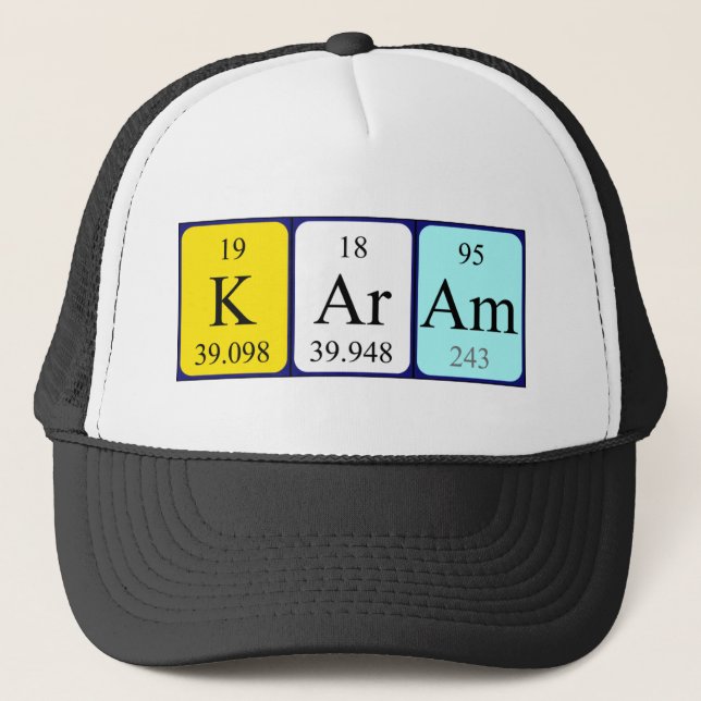 Karam periodic table name hat (Front)